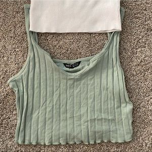 shein green/blue tank top ribbed